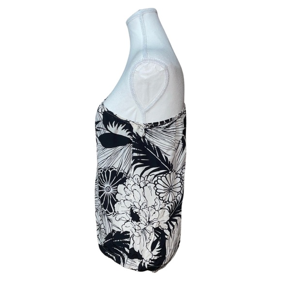 Kenneth Cole Silk Black & White Floral Top - Picture 3 of 4